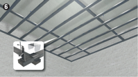 Priklad montaže GESS FON na stropu s pomocou profilov na sadrokarton