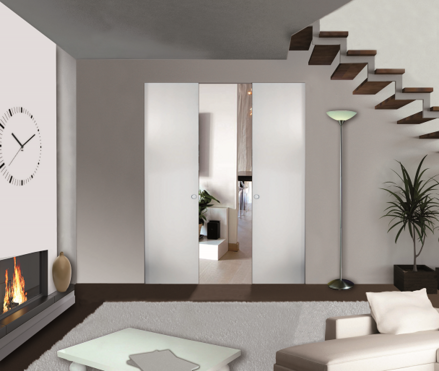 Stavebné puzdro DOPPIO BZ pre dvojkrídlové dvere so skrytou zárubňou 1200 x 2100 x 105 (murivo) 