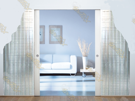 UniTrEx DOPPIO BZ pre dvojkrídlové dvere so skrytou zárubňou 1200 x 2100 x 105 (murivo) 