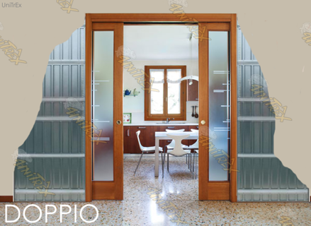 UniTrEx DOPPIO pre dvojkrídlové dvere do sadrokartón od 1250 x 1970 x 100mm 